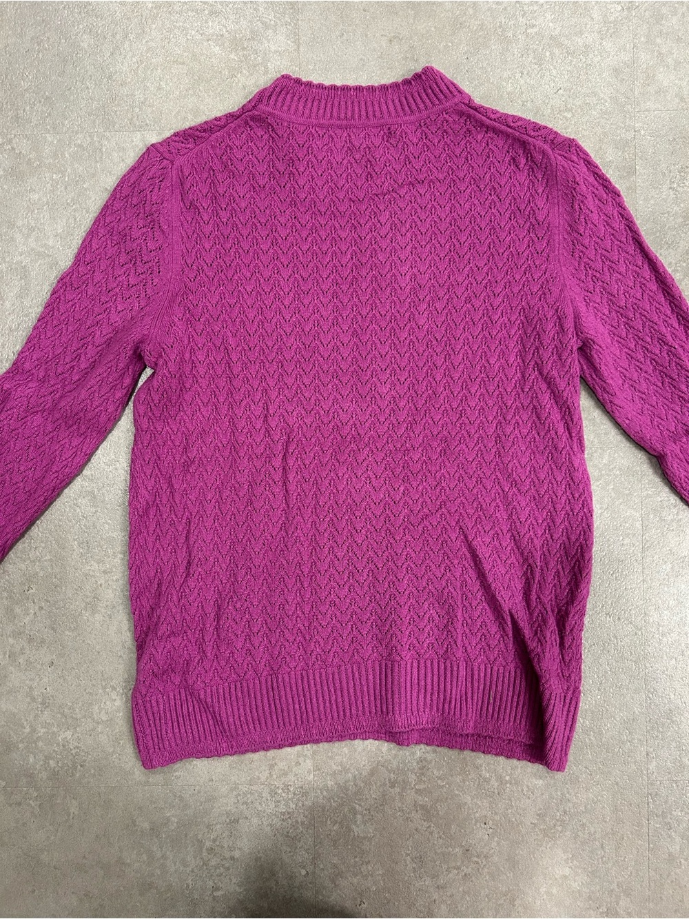 Boden Diane Pointelle Jumper Regal Purple Wool Cashmere Sweater M - Picture 10 of 10